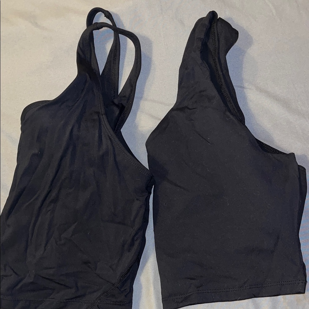 Women's Black Cropped Running Top Bundle